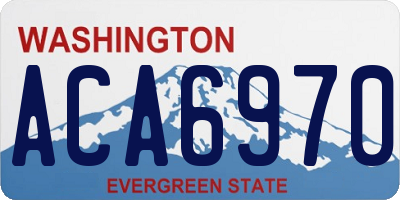 WA license plate ACA6970