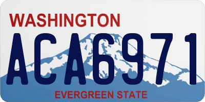 WA license plate ACA6971