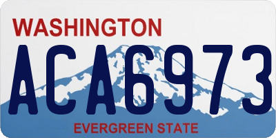 WA license plate ACA6973
