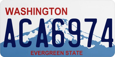 WA license plate ACA6974