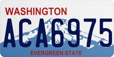 WA license plate ACA6975