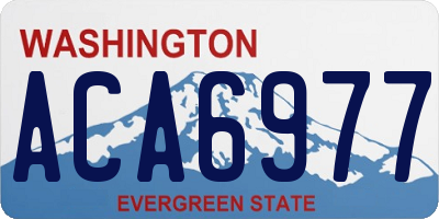 WA license plate ACA6977