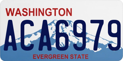 WA license plate ACA6979
