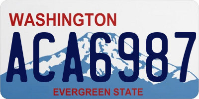 WA license plate ACA6987