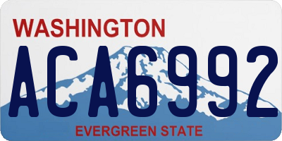 WA license plate ACA6992
