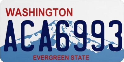 WA license plate ACA6993