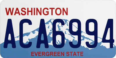 WA license plate ACA6994