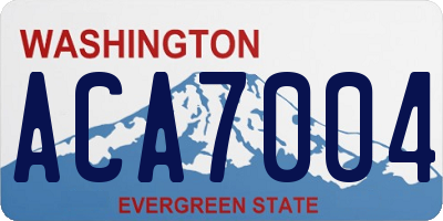 WA license plate ACA7004