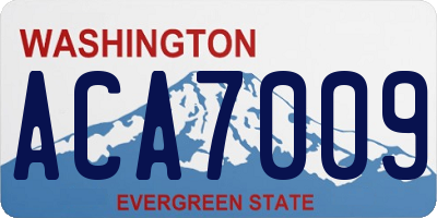 WA license plate ACA7009