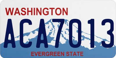 WA license plate ACA7013