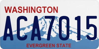 WA license plate ACA7015