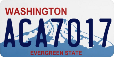 WA license plate ACA7017