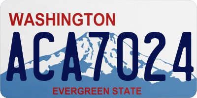 WA license plate ACA7024