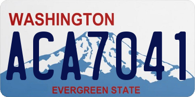 WA license plate ACA7041