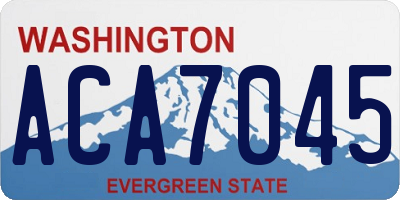 WA license plate ACA7045