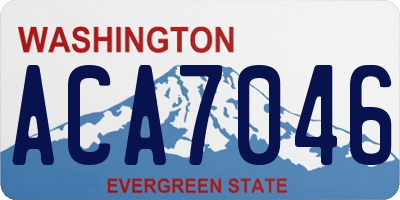 WA license plate ACA7046