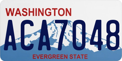 WA license plate ACA7048