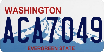 WA license plate ACA7049