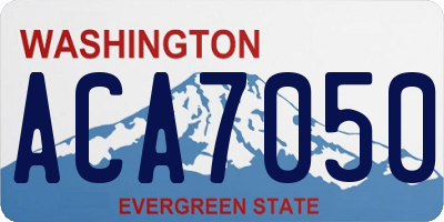 WA license plate ACA7050
