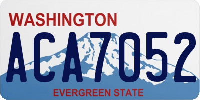 WA license plate ACA7052