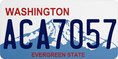 WA license plate ACA7057
