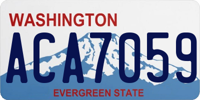 WA license plate ACA7059