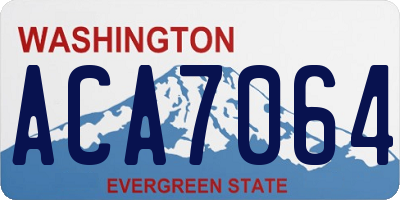 WA license plate ACA7064