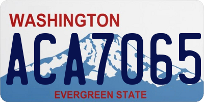 WA license plate ACA7065