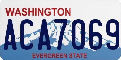 WA license plate ACA7069