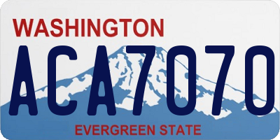 WA license plate ACA7070