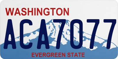 WA license plate ACA7077