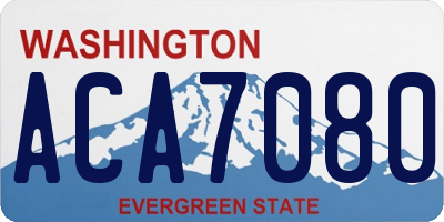 WA license plate ACA7080
