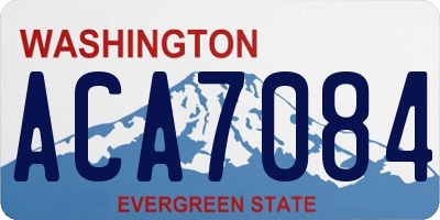 WA license plate ACA7084