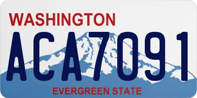 WA license plate ACA7091