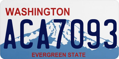 WA license plate ACA7093
