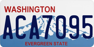 WA license plate ACA7095