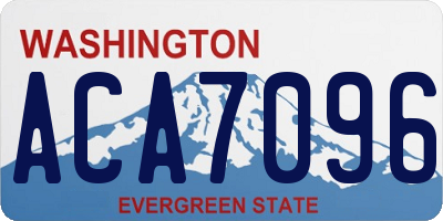 WA license plate ACA7096