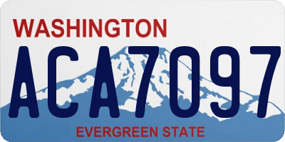 WA license plate ACA7097