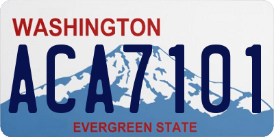 WA license plate ACA7101