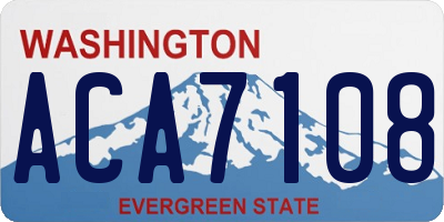 WA license plate ACA7108