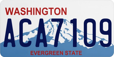 WA license plate ACA7109