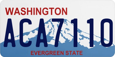 WA license plate ACA7110