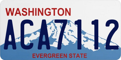 WA license plate ACA7112
