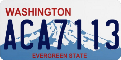 WA license plate ACA7113