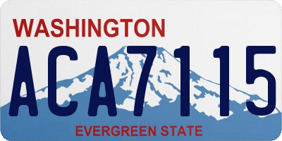 WA license plate ACA7115