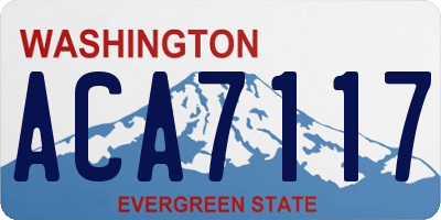 WA license plate ACA7117