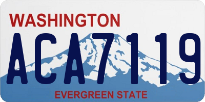 WA license plate ACA7119