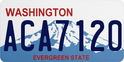 WA license plate ACA7120