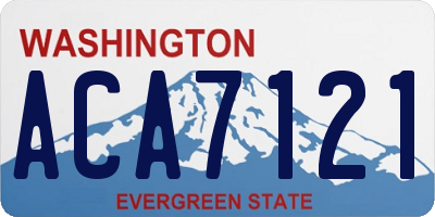 WA license plate ACA7121