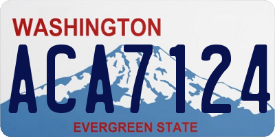 WA license plate ACA7124